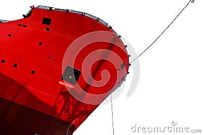 Frontâ€‹ viewâ€‹Shipâ€‹ mooringâ€‹ alongâ€‹sideâ€‹ isolatedâ€‹ onâ€‹ whiteâ€‹ backgroundâ€‹ Stock Photo